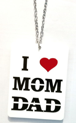 GXYS I LOVE MOM DAD Car Hanging Ornament(Pack of 1)