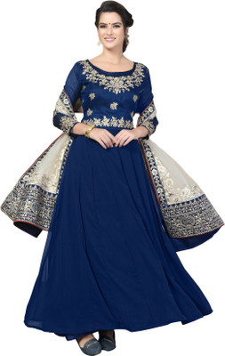 Divine Exim Georgette Embroidered Salwar Suit Material