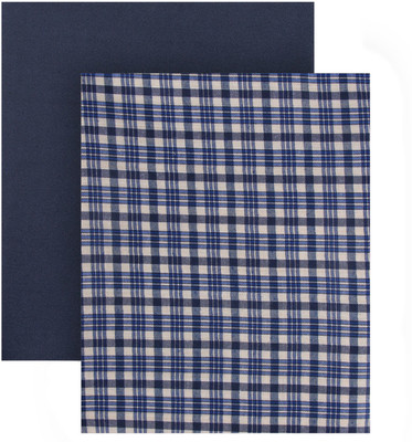 MAHARAJA Polyester Solid, Checkered Shirt & Trouser Fabric
