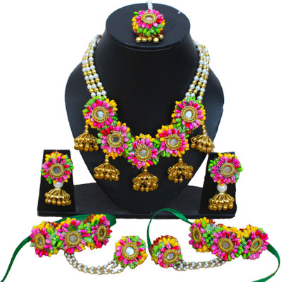 CRAFTCREATION Fabric Multicolor Jewellery Set(Pack of 1)