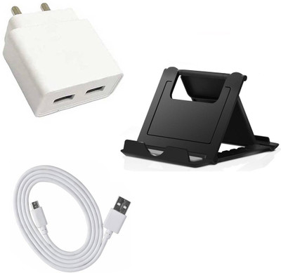 DAKRON Wall Charger Accessory Combo for Samsung Galaxy A10s(White)