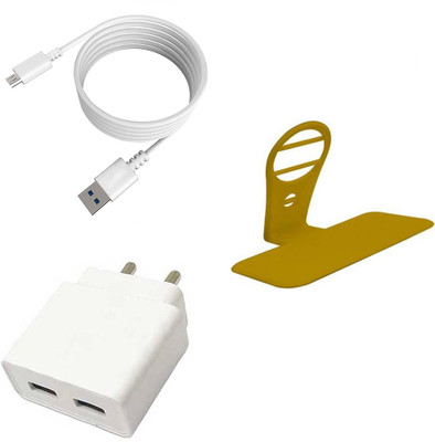 DAKRON Wall Charger Accessory Combo for Gionee F9 Plus(White)
