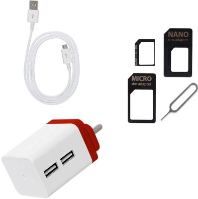 SARVIN Wall Charger Accessory Combo for Vivo Y90(White)