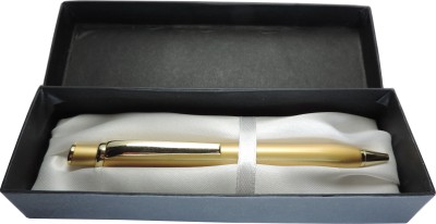 Maskey Brass Made with Gold Parts Glossy Lime Gold Formal Tic Toc Executive Designer Ball Pen(Ink Color - Blue)