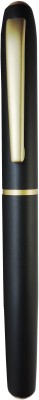 Maskey Brass Made with Gold Parts Matt Black Magnetic Lock Premium Formal Designer Ball Pen(Blue)