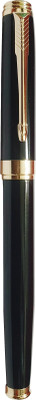 Epraiser Brass Made with Gold Parts Bossy Glossy Black Modern Corporate Design Roller Ball Pen(Ink Color - Blue)