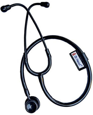 Dr. Head Black Dual Head Aluminum Stethoscope For All Stethoscope Cardiology Stethoscope(Dual Side Chest Piece)