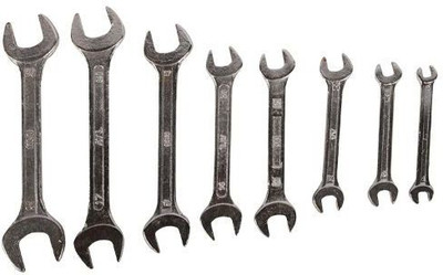 SevakHardware 8 Piece Spanner Combination Socket Set for Plumbing, Motor Work,etc - Heavy Duty Spanner Set for Domestic & Industrial Purpose Double Sided Open End Wrench(Pack of 1)