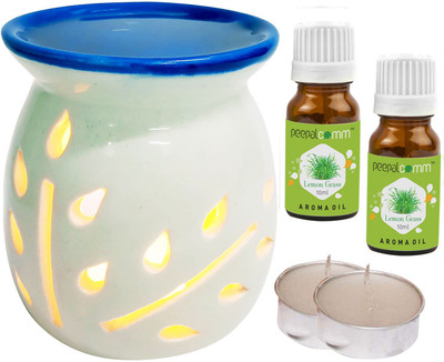 PeepalComm Lemongrass Diffuser Set PC-TOPBLUEDIFF-2TL-2LG(5 x 4 ml)