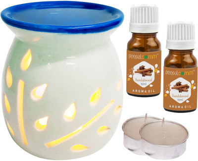 PeepalComm Sandalwood Diffuser Set, Aroma Oil PC-TOPBLUEDIFF-2TL-2SW(5 x 4 ml)