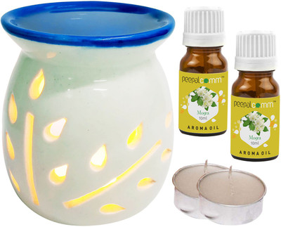 PeepalComm Mogra Diffuser Set, Aroma Oil PC-TOPBLUEDIFF-2TL-2MOG(5 x 4 ml)