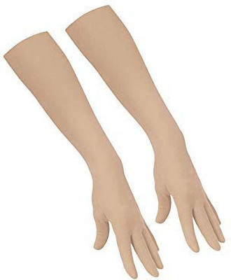 HERBAL AID Cotton Arm Sleeve For Men & Women(Free, Beige)