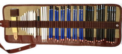 ART PAVILION 39 PCS PROFESSIONAL ART SET FOR ARTISTS WITH 12PC OF CHARCOAL PENCIL ,12 SKETCHING PENCIL , 3 PC OF WHITE CHARCOAL PENCIL ,1 PENCIL EXTENDER, 8PC OF PAPER STUMP , 1 KNEADED ERASER ,1 PENCIL WRAP ART PAVILION 39 PCS PROFESSIONAL ART SET FOR ARTISTS WITH 12PC OF CHARCOAL PENCIL ,12 SKETCHING PENCIL , 3 PC OF WHITE CHARCOAL PENCIL ,1 PENCIL EXTENDER, 8PC OF PAPER STUMP , 1 KNEADED ERASER ,1 PENCIL WRAP
