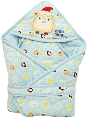MeeMee Solid Single Baby Sleep Sack for  Mild Winter(Cotton, Blue)