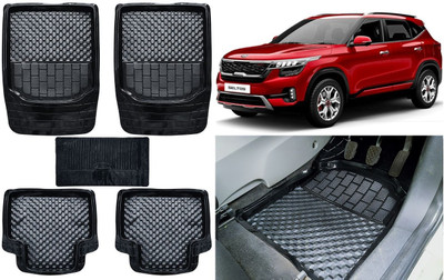 Auto Kite PVC, Vinyl Standard Mat For  Kia Seltos(Black)