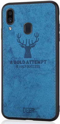 MOBILOVE Back Cover for Mi Redmi Note 7, Mi Redmi Note 7 Pro, Mi Redmi Note 7S | Deer Pattern Cloth Texture Soft Fabric Case(Blue, Grip Case, Pack of: 1)