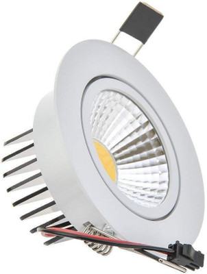 D'Mak D'Mak 3 Watt LED COB/Spot Light/Button Light (Warm White) Driver Included pack of 1 Ceiling Light Ceiling Lamp(Yellow)