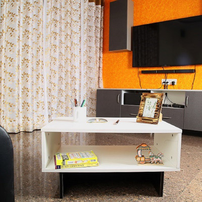 Home Full Engineered Wood Coffee Table(Finish Color - Multi Color, Knock Down)