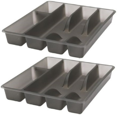 IKEA Empty Cutlery Holder Case(Black  Holds 18 Pieces)
