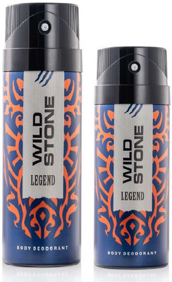 Wild Stone Deodorant - 150 and 225 ml Deodorant Spray  -  For Men(375 ml, Pack of 2)