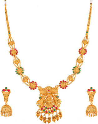 AADITA Alloy Gold-plated Multicolor Jewellery Set(Pack of 1)