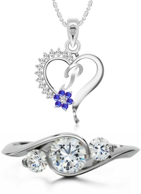 VIGHNAHARTA Alloy Rhodium Silver, Blue Jewellery Set(Pack of 1)