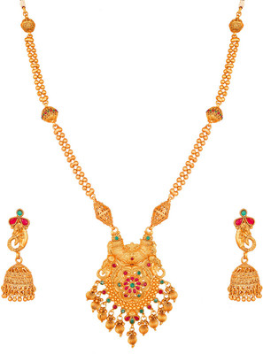 AADITA Alloy Gold-plated Multicolor Jewellery Set(Pack of 1)