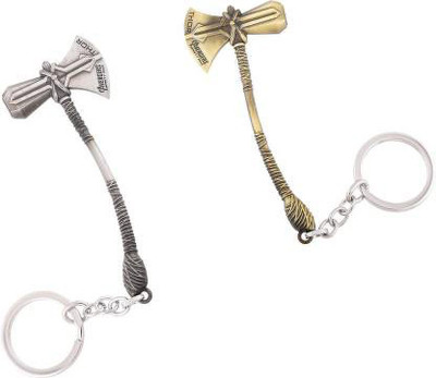 ZYZTA Marvel Avengers Infinity War Thor AXE Silver and Golden Stormbreaker Combo Key Chain