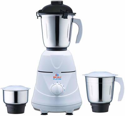 BAJAJ Platini PX 7 500-Watt QAWDEFF12334 500 Mixer Grinder (3 Jars, White)