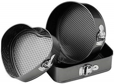 SHOPOSMART Aluminium Cake Mould(Pack of 3)