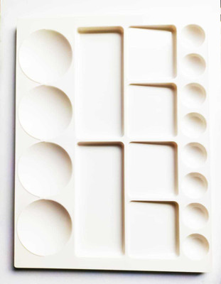 clipper PLASTIC 18 Paint Wells Palettes(Set of 1, White)