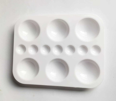 clipper PLASTIC 13 Paint Wells Palettes(Set of 1, White)