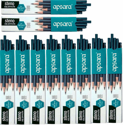 APSARA 100 STENO HB PENCIL FOR HIGH SPEED WRITING Pencil(Set of 100, Black)