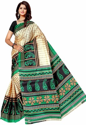 SVB Sarees Printed Bollywood Art Silk Saree(Multicolor)