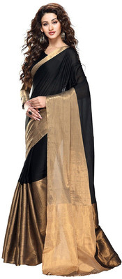 jayant creation Woven Banarasi Art Silk Saree(Gold, Black)