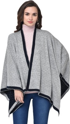 VR Designers Acrylic Self Design Women Shawl(Grey)