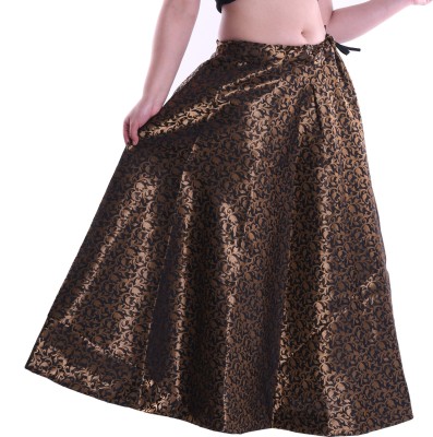 SNEH Printed Women Flared Black Skirt