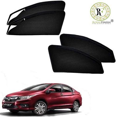 ROYAL FINISH Rear Window, Side Window Sun Shade For Honda City ZX(Black)