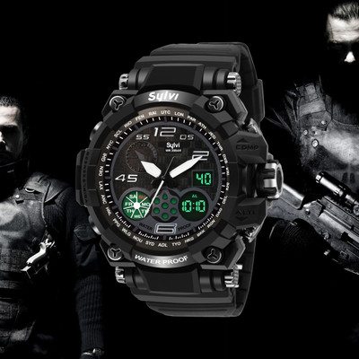 Sylvi YD-1DG-WP Black Analog-Digital Analog- Analog-Digital Watch - For Men