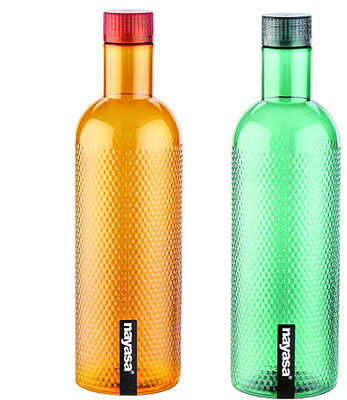 NAYASA TURTLE FRIDGE WATER BOTTLE 1000ML 2 PCS SET 1000 ml Bottle(Pack of 2, Multicolor, Plastic)