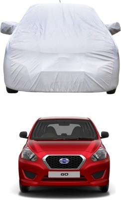 AutoRetail Car Cover For Datsun Go (With Mirror Pockets)(Silver)