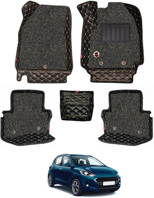 elegant Leatherite 7D Mat For  Hyundai Grand i10 Nios(Black, White)