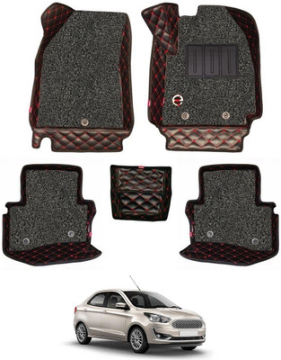 elegant Leatherite 7D Mat For  Ford Aspire(Black, Red)