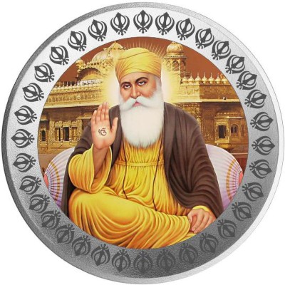 DA Jewels MOHUR Sikh Guru : Coloured Coin S 999 20 g Silver Coin