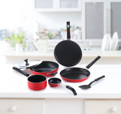 CRYSTAL CLASSIC Series Non-Stick Coated Cookware Set(PTFE (Non-stick), 7 - Piece)