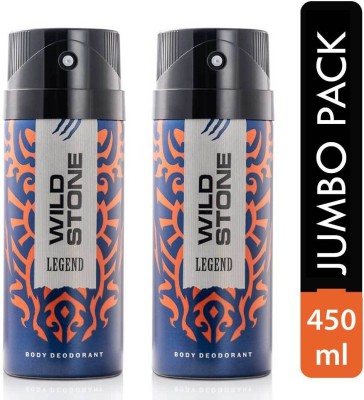 Wild Stone Legend - Deodorant Spray  -  For Men(450 ml, Pack of 2)