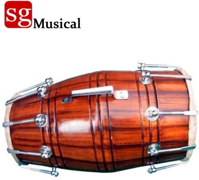 SG MUSICAL SGM-64 Classical Nut Bolt Dholak Nut & Bolts Dholki(Orange)