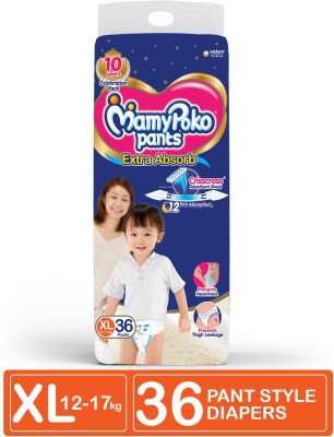 MamyPoko Baby Diapers Extra Absorb 36 Pieces - XL36 Pieces