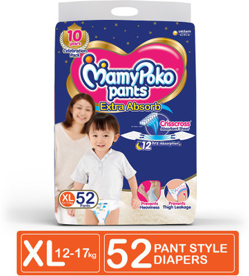 MamyPoko Pants Extra Absorb Diapers - XL(52 Pieces)