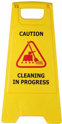 KR STORE Caution Cleaning In Progress Emergency Sign(Reflective Sign)